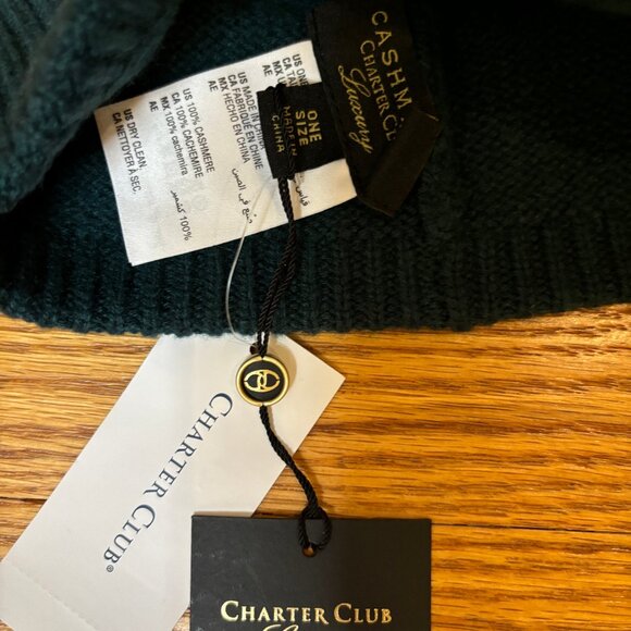 Charter Club 100% Cashmere Cuffed Beanie - Picture 4 of 5